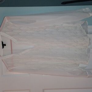 Banana Republic Sheer White blouse Size Medium